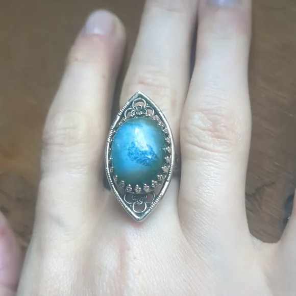 Blue stone ring - Picture 2 of 3